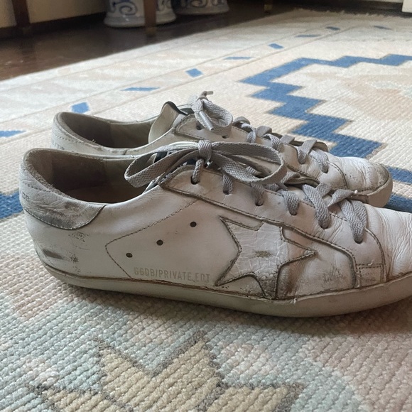 Golden Goose Superstar White Leather Sneakers - Picture 2 of 14